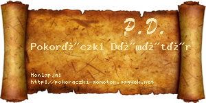 Pokoráczki Dömötör névjegykártya